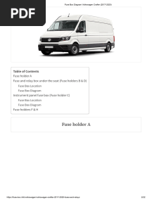 Fuse Box Diagram Volkswagen Crafter (2017-2020)