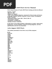 Volvo Impact 2019 Parts Service Manual