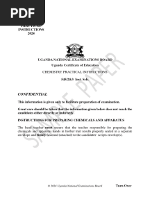 545 2&3 Inst. Sch. Chemistry Practical Instrutions New Curriculum 2024 Plus Scoring Guide