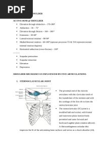 Biomx of The Shoulder - My Notes
