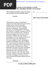 Hansen V Northwestern Complaint