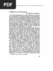 Hannah Arendt Aufklärung Und Judenfrage 1932