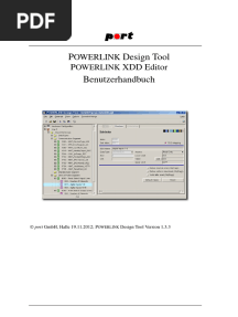 POWERLINK Design Tool Benutzerhandbuch - Port GmbH