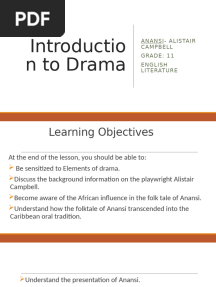 Anansi Grade 11 Literature (PPT 1)