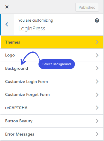 background select background