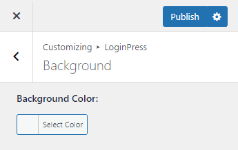 publish 3 select background color