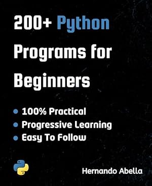 Book cover 200+ Python Programs for Beginners (Python MEGA bundle)
