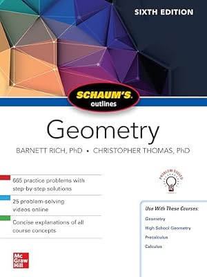 Book cover Schaum's Outline of Geometry, Sixth Edition