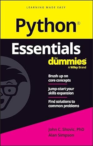Book cover Python Essentials For Dummies