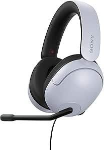 Sony INZONE H3 Wired Gaming Headphones With Mic, PS5 Headphones, Over-Ear, Personalized 360 Spatial Sound, Discord Certified MDR-G300 (White)