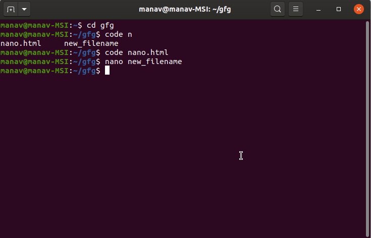 To cut and paste a whole line in nano text editor