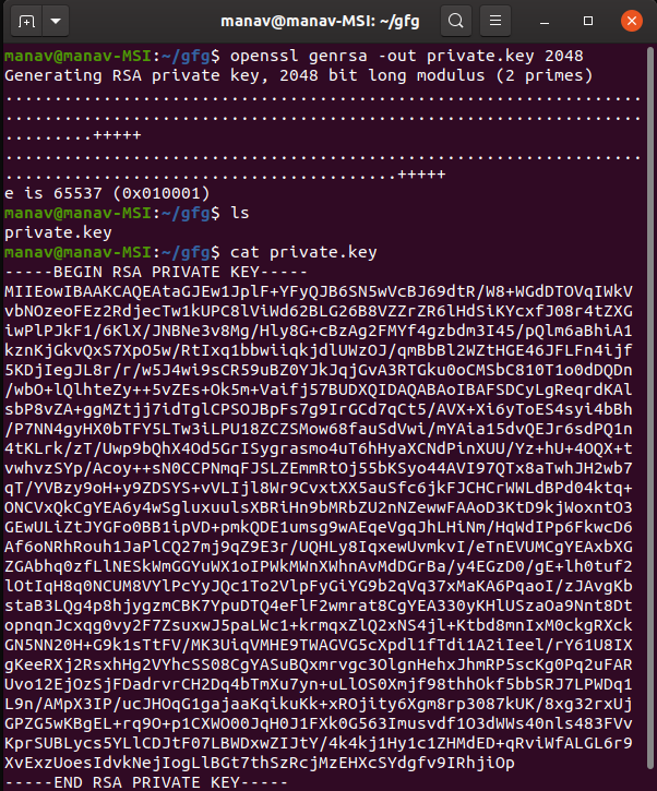 Creating-RSA-Private-Key-using-Openssl-command-in-Linux
