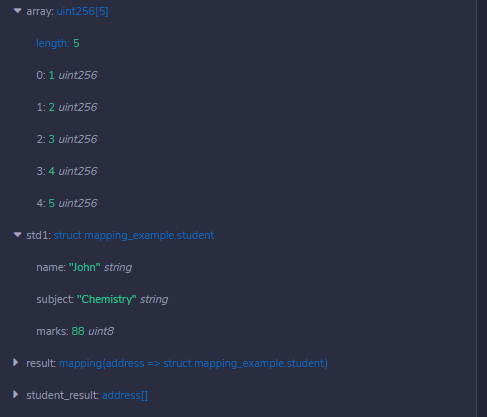 Reference Types Output