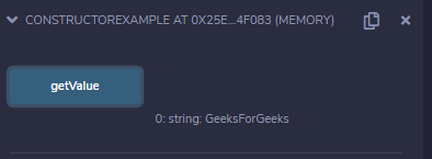 Creating Constructor