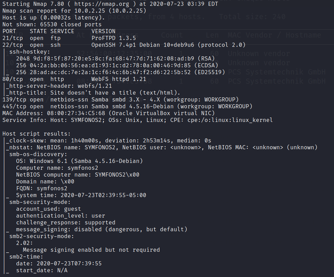 nmap scan for open ports