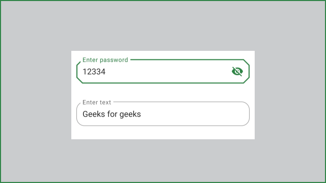 Material Text Input Layout