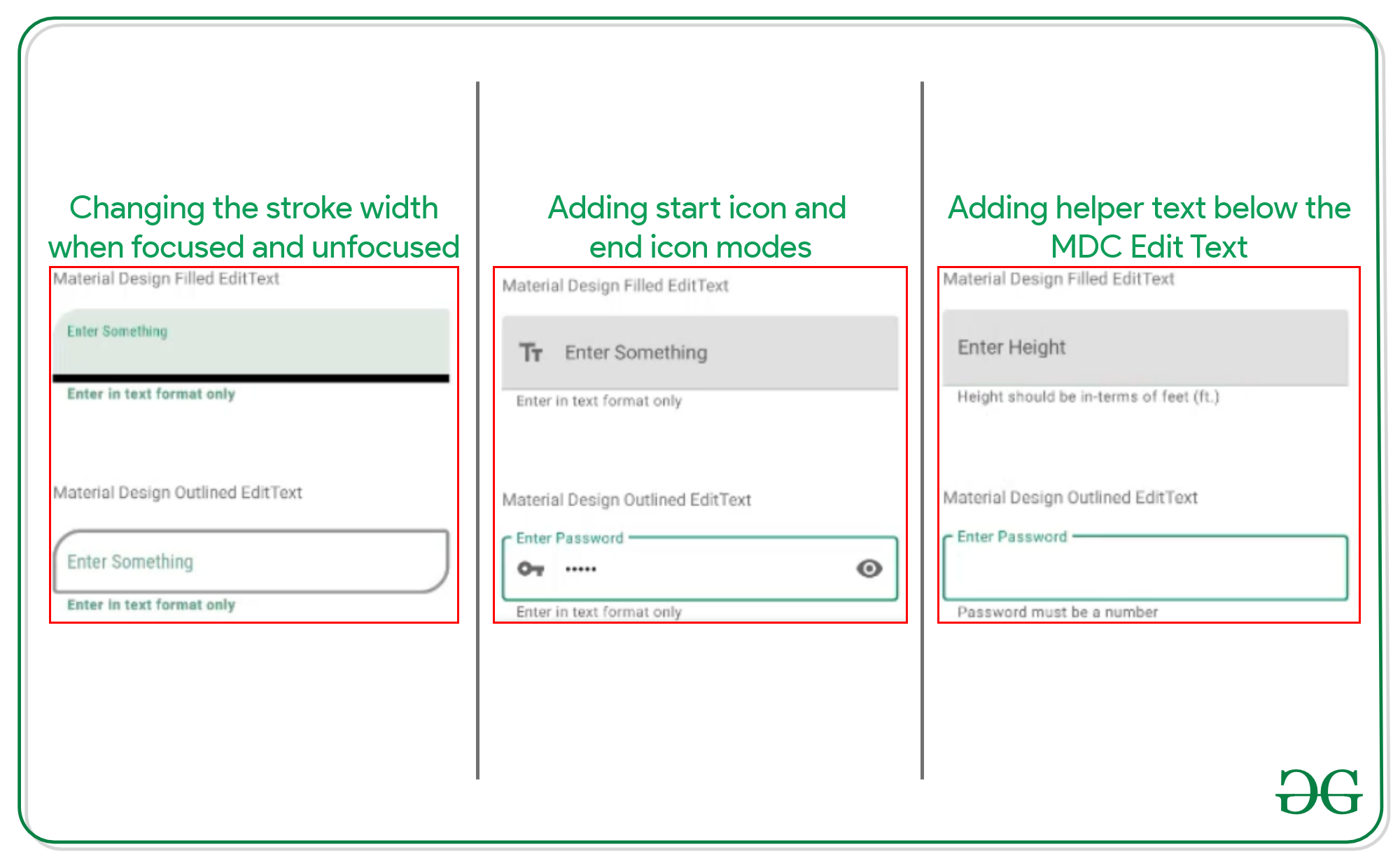 Key Properties of Material Design EditText in Android