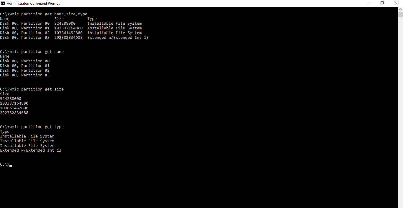 Partition Details