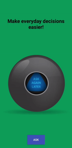 Build a Simple Magic 8 Ball App in Android Sample GIF