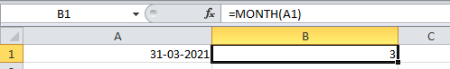 MONTH Function Example
