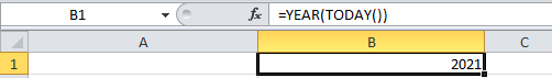 YEAR Function Example Excel