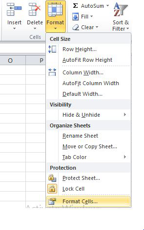 Format in cell Group.