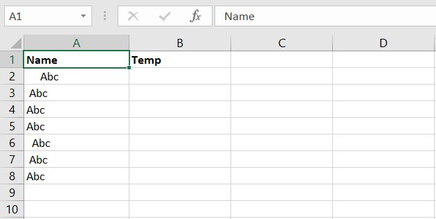 TEMP column created