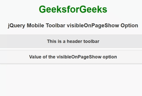 jQuery Mobile Toolbar visibleOnPageShow Option