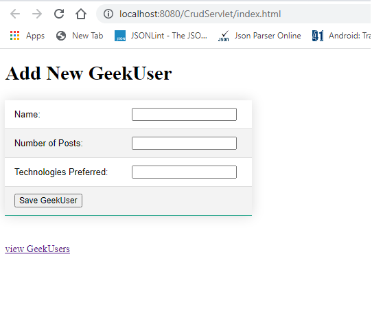 On invoking index.html