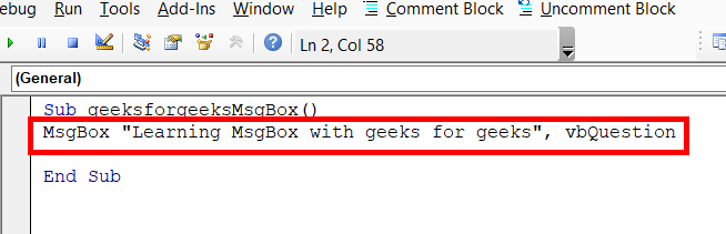 Creating-vbQuestion-icon