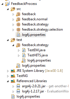 example image of the Log4j.properties file