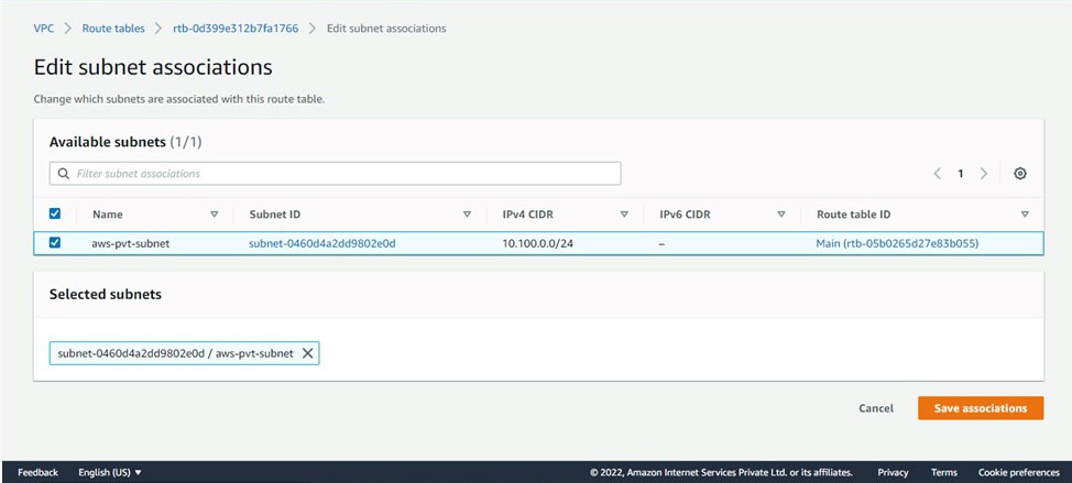 Configuring Subnet Associations