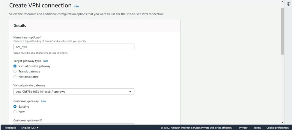 Creating VPN Connection