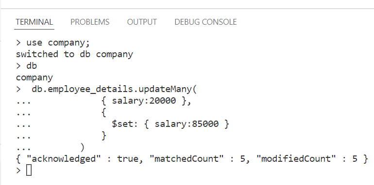 Using-updateMany-method