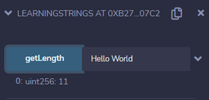 Solidity program to find length of string