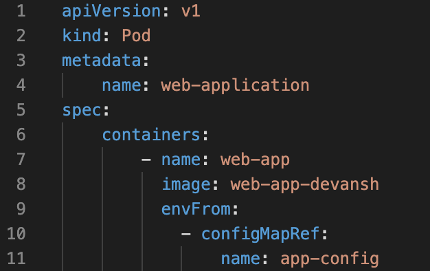 Injecting a ConfigMap