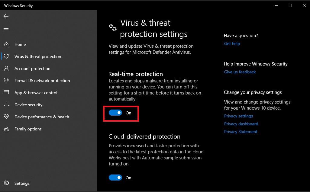 Real-time Protection