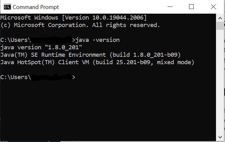Verify JDK installation