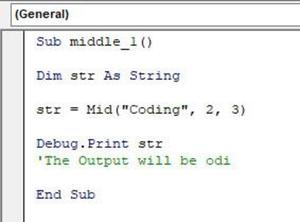 returns mid string in excel vba