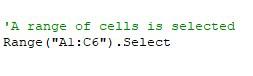 Selecting-range-of-cells