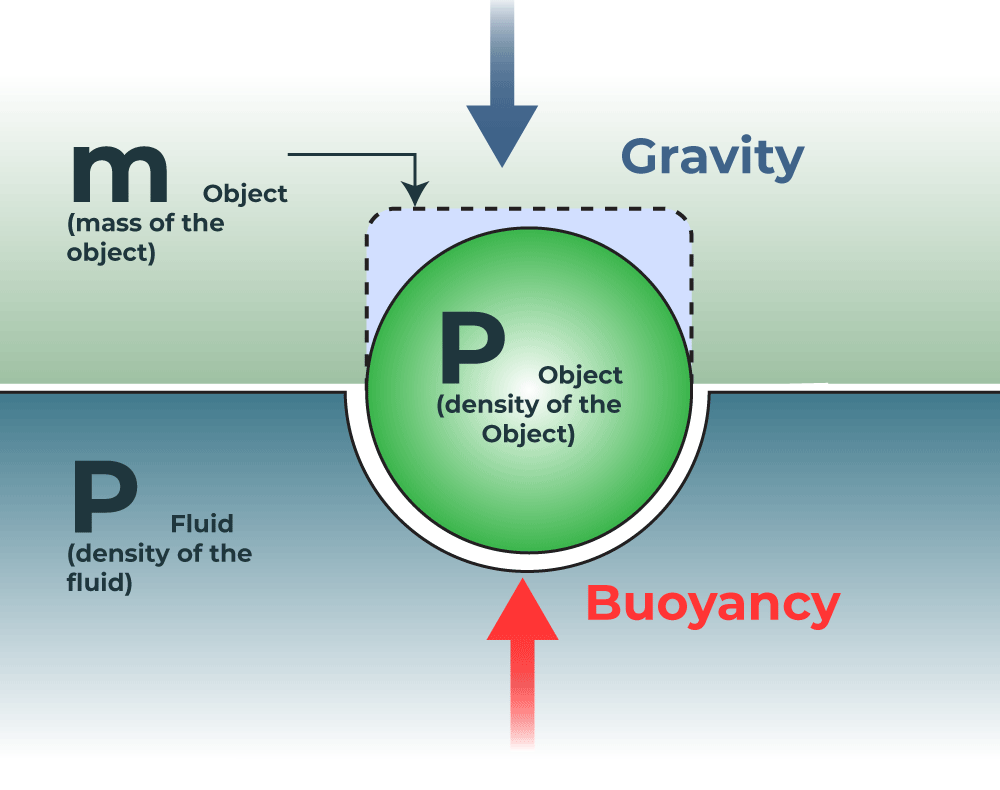 What causes buoyant force
