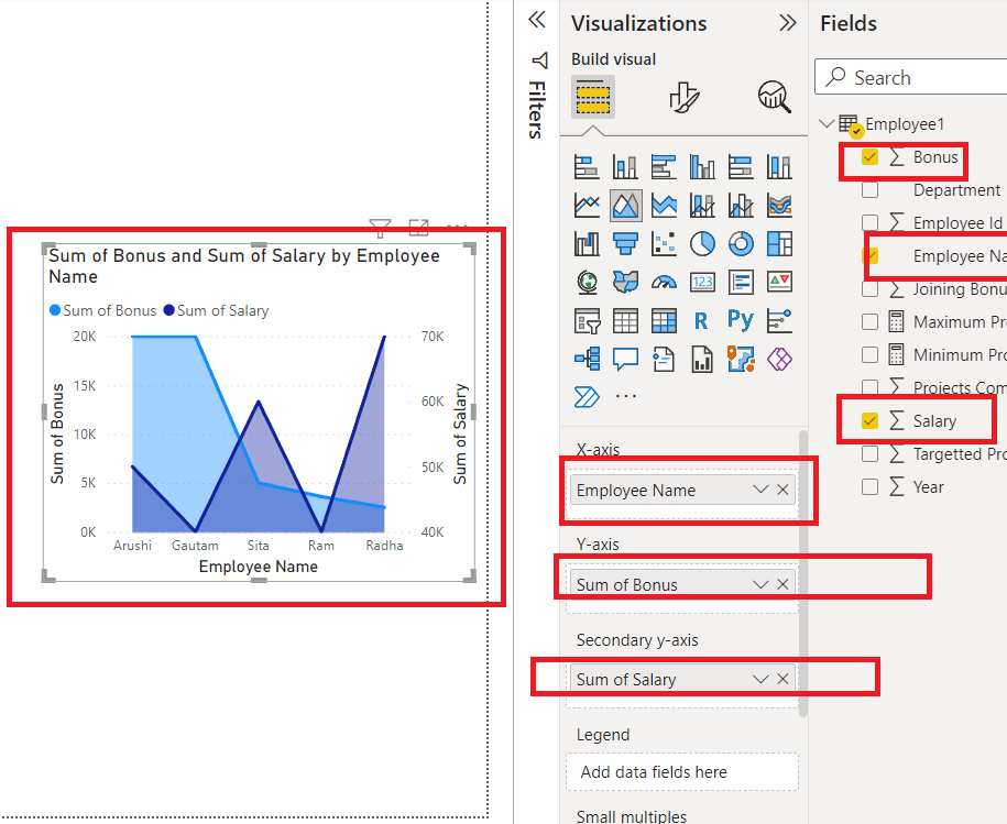 Power BI - Format Area Chart