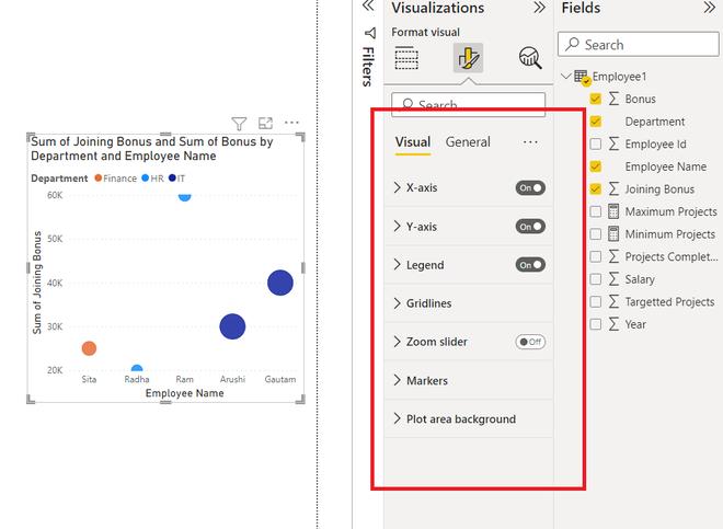 Power BI - Format Scatter Chart