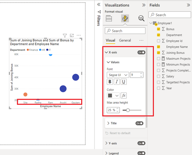 Power BI - Format Scatter Chart