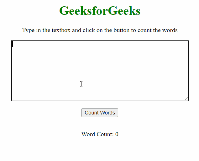 Word Counter GFG