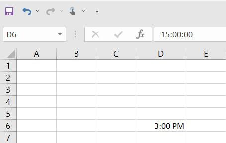 Excel will change the default time format to our specified time format.