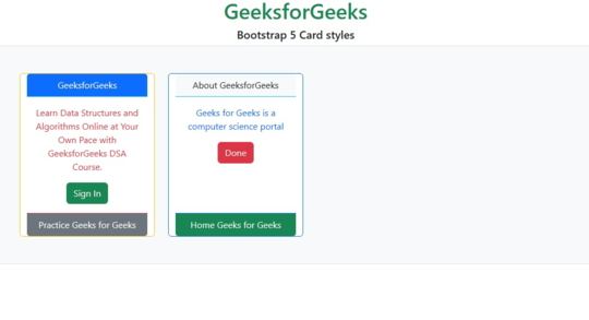 Bootstrap 5 Card styles