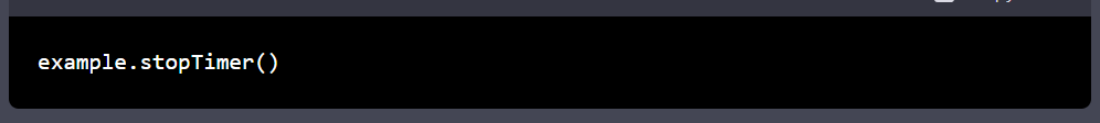 Invalidating a Timer