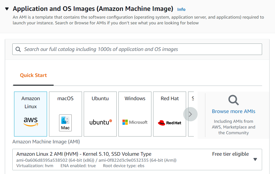 Select the OS