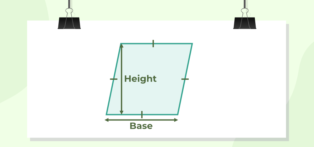Rhombus with Height and Base